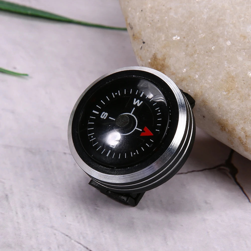 5-20PCS Mini Watch Strap Button Compass Aluminum Alloy Wristwatch Type Navigation Compass Practical Survival Tool for Climbing