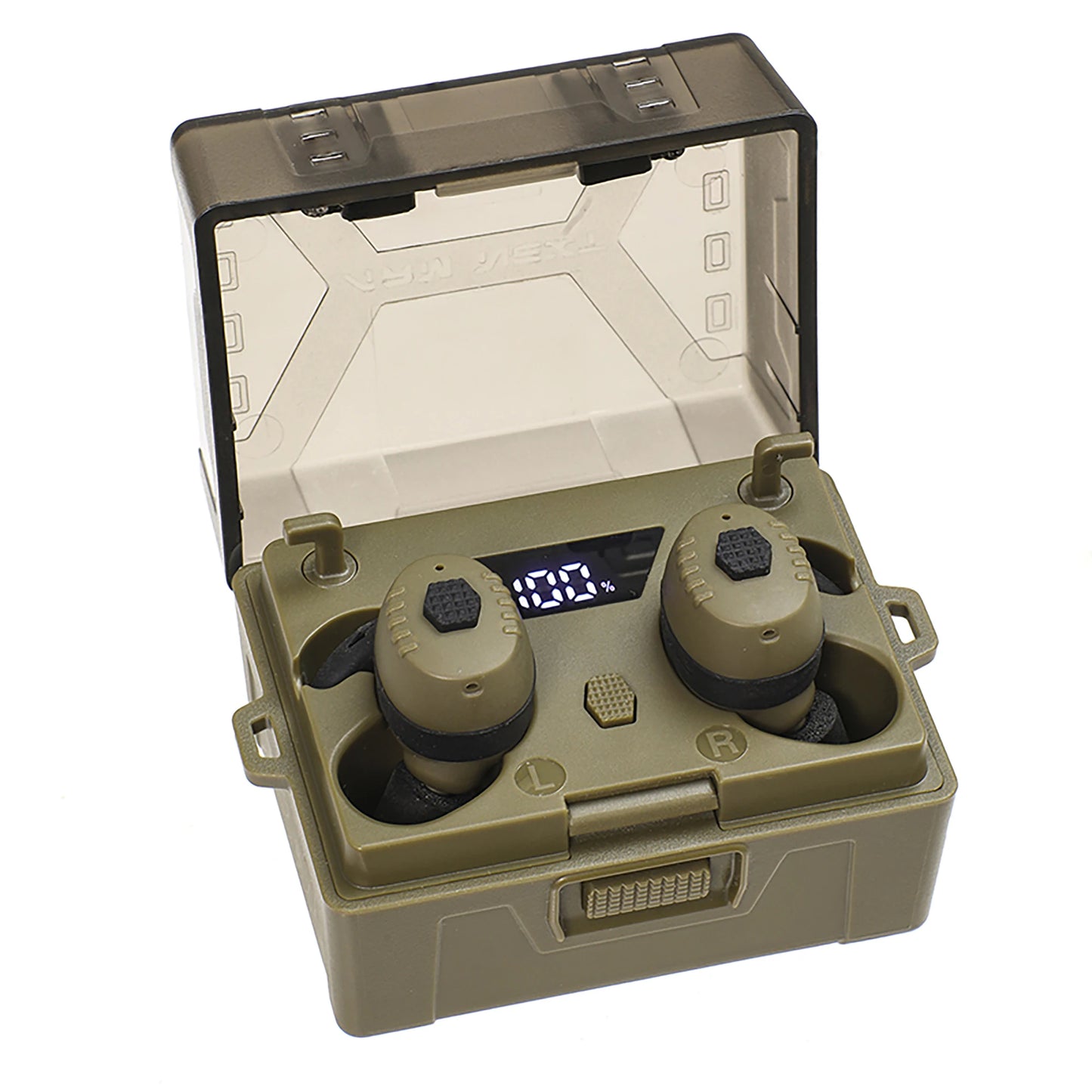 ARMNEXTShooting Earplugs ANC NRR27dBTactical Bluetooth Earbuds with Active Noise Cancelling for Hunting Military Ear Protection