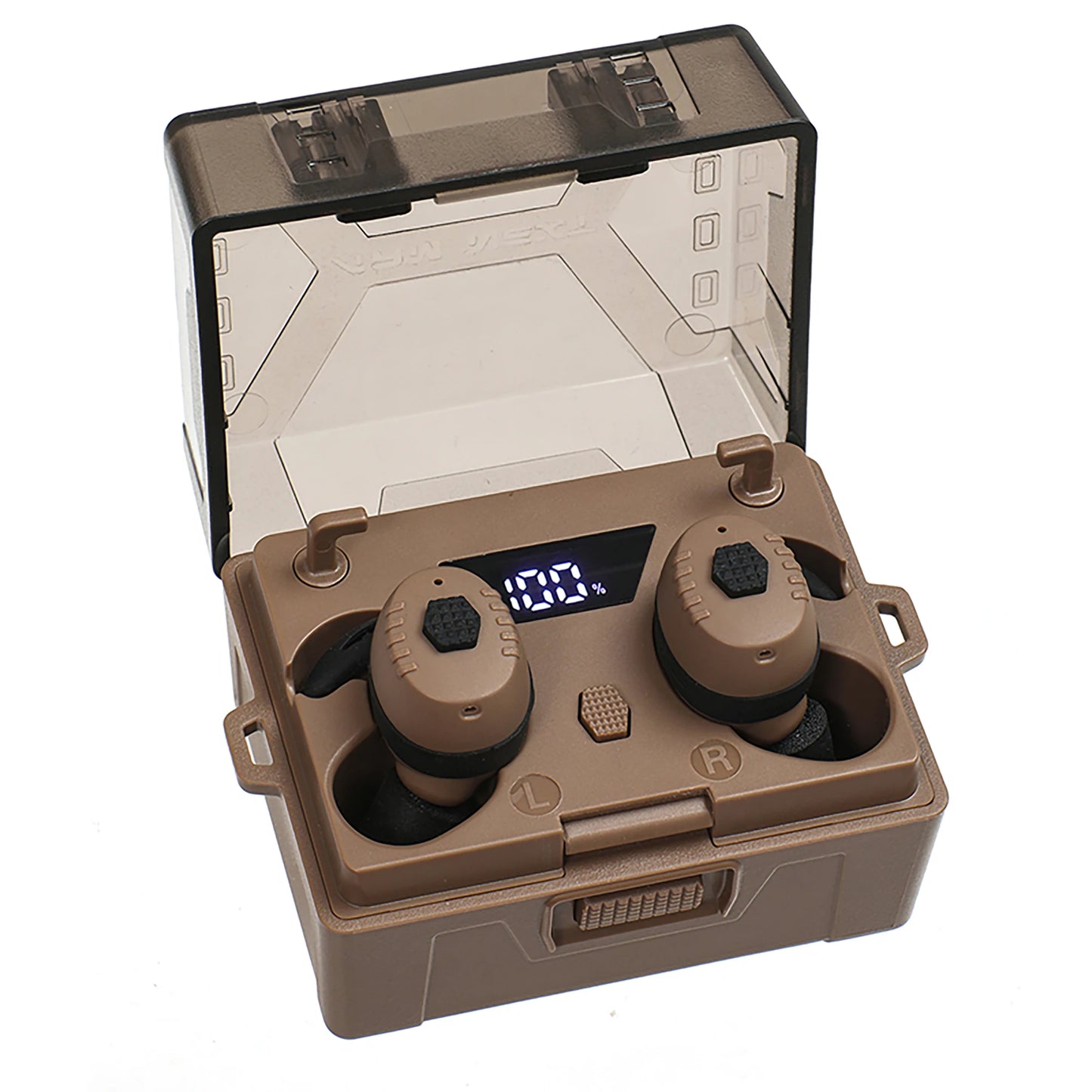 ARMNEXTShooting Earplugs ANC NRR27dBTactical Bluetooth Earbuds with Active Noise Cancelling for Hunting Military Ear Protection