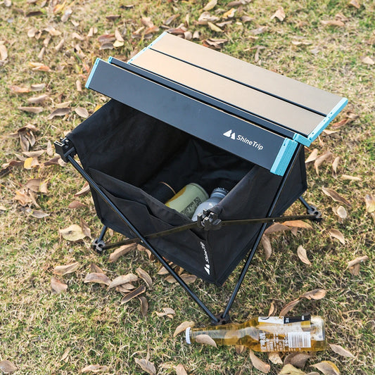 Outdoor Folding Table Sundry Storage Shelf Bag Waterproof Oxford Fabric Under Table Storage Bag For Camping Picnic Accessories