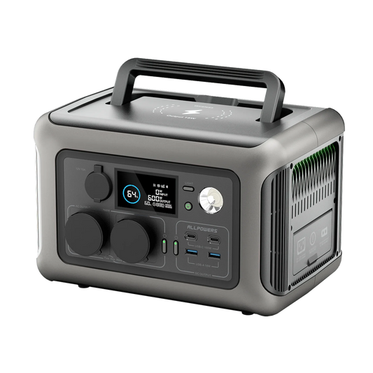 ALLPOWERS Portable Power Station R600, 299Wh LiFeP04 Battery with 2x 600W (1200W Surge) AC Outlets for Outdoor Camping RV Home