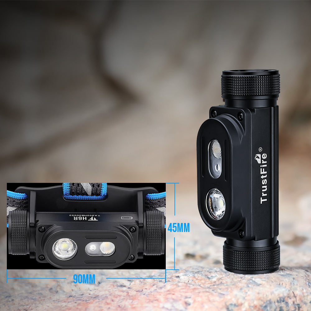 TrustFire H6R Rechargeable Headlamp1350 Lumens Rechargeable head mounted light outdoor hiking headlamp strong light super bright
