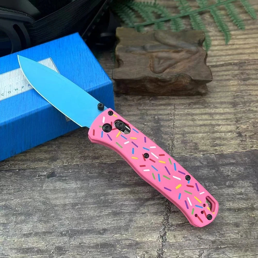 BM535 EDC Survial Hunting Flipper AXIS Lock Folding Knife G10 Handle Donut Camping Self Defense Utility Portable Rescue Knives