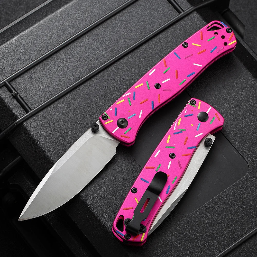 BM535 EDC Survial Hunting Flipper AXIS Lock Folding Knife G10 Handle Donut Camping Self Defense Utility Portable Rescue Knives