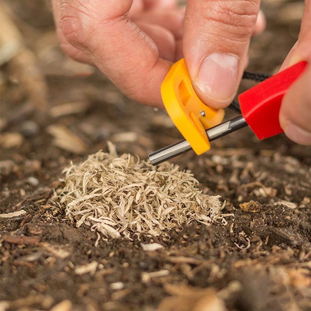 Tinder Maker with Fire Starter Tinder Making Tool Lightweight Stainless Steel Grater Outdoor Survival Tool for Camping