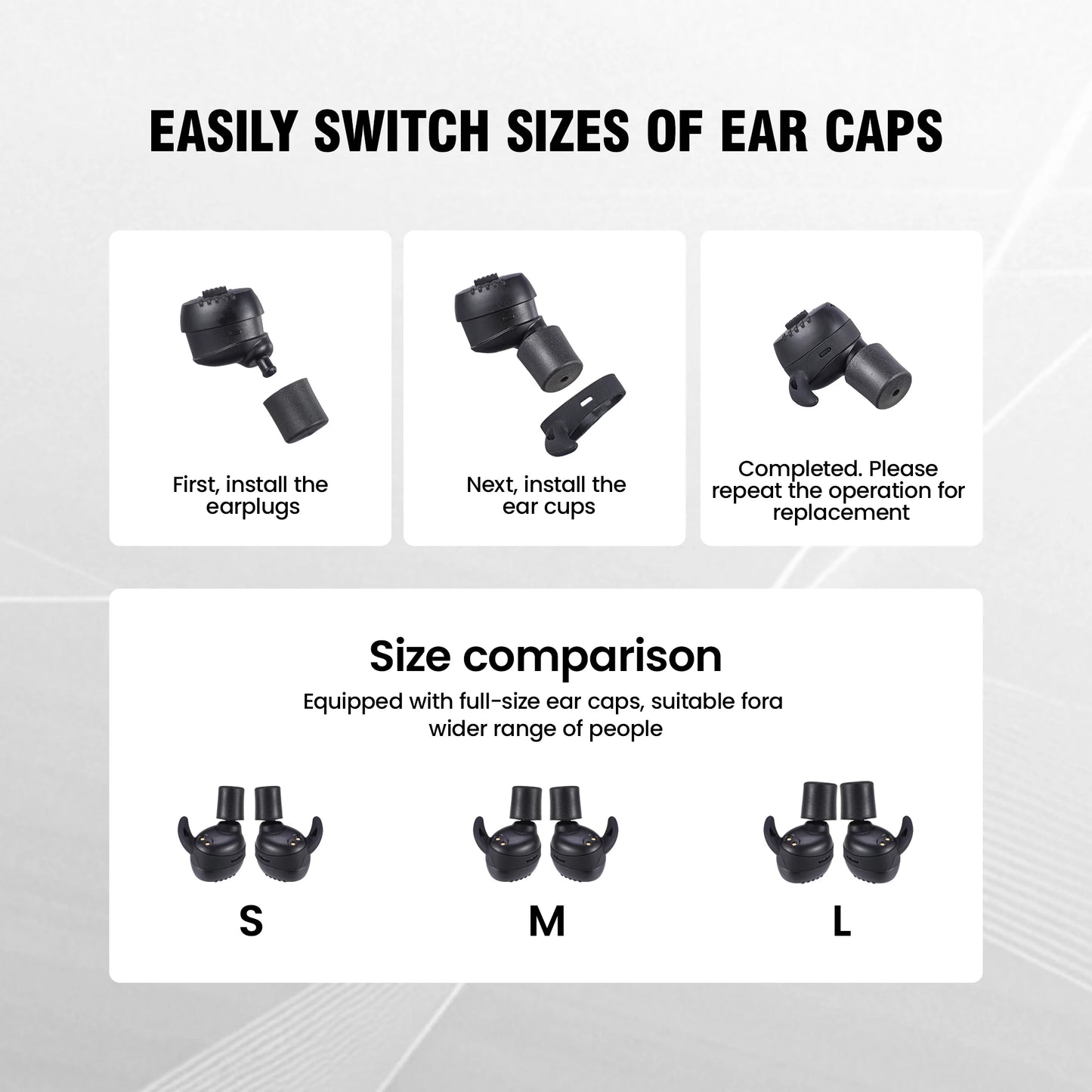 ARMNEXTShooting Earplugs ANC NRR27dBTactical Bluetooth Earbuds with Active Noise Cancelling for Hunting Military Ear Protection