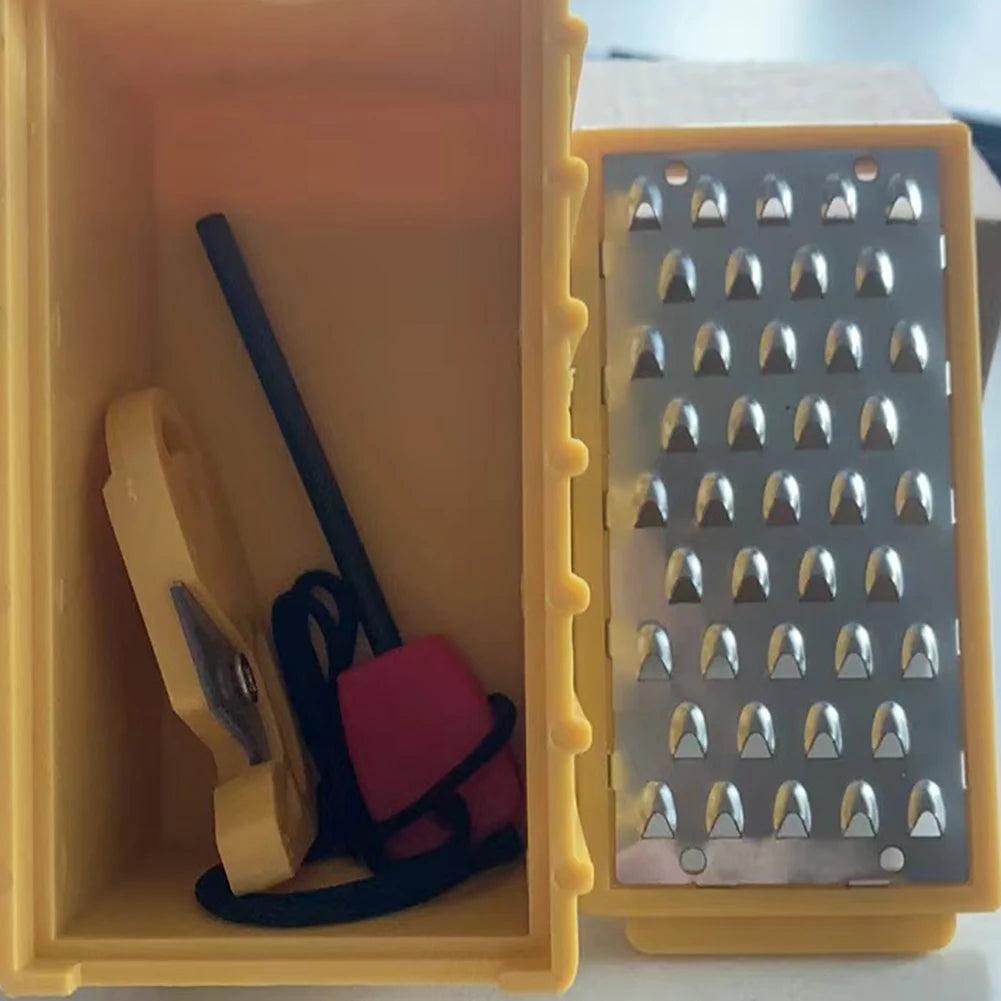 Tinder Maker with Fire Starter Tinder Making Tool Lightweight Stainless Steel Grater Outdoor Survival Tool for Camping