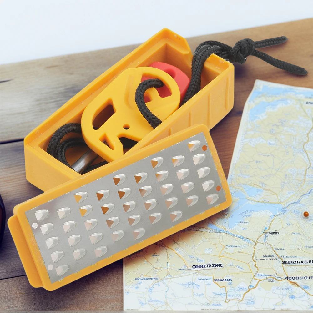 Tinder Maker with Fire Starter Tinder Making Tool Lightweight Stainless Steel Grater Outdoor Survival Tool for Camping