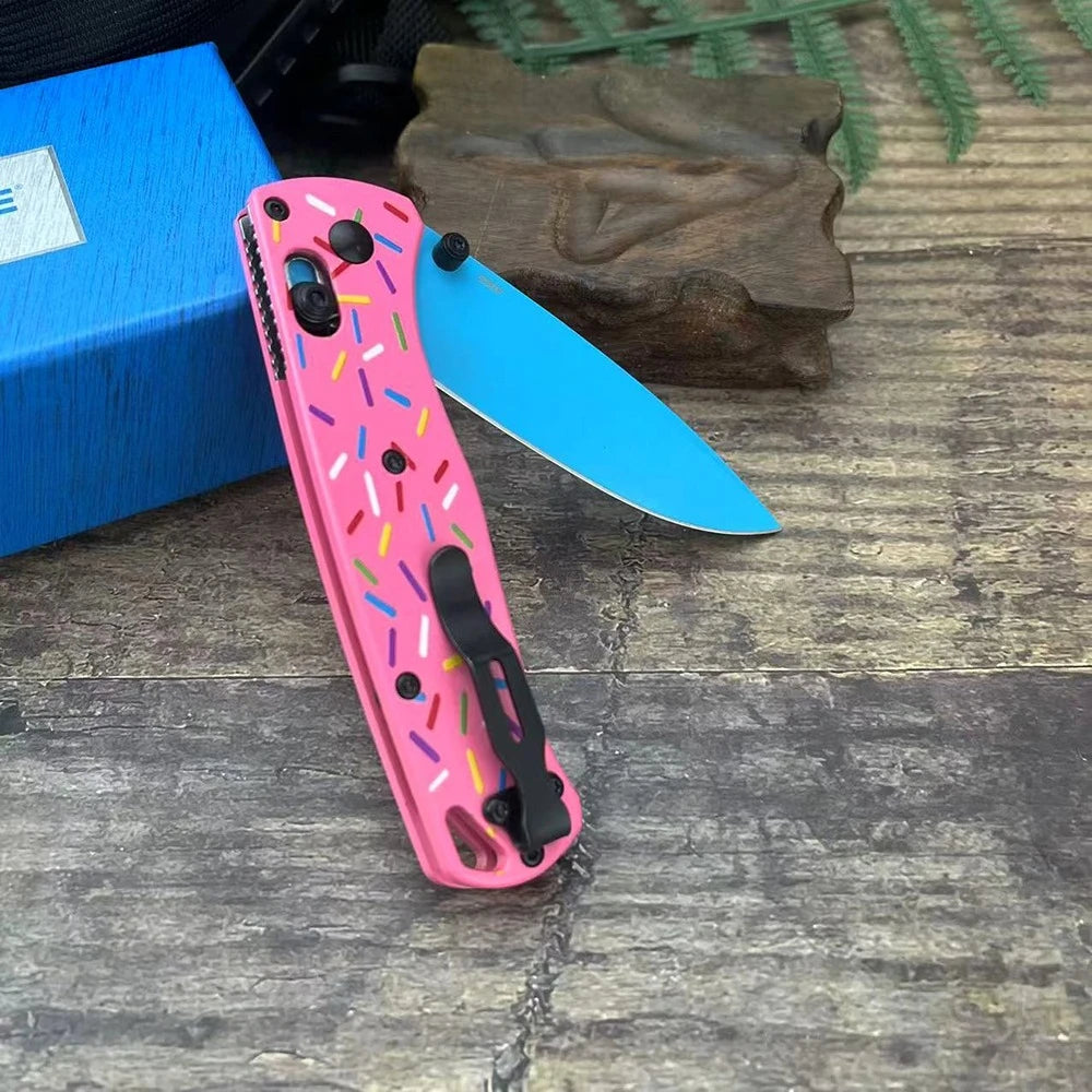 BM535 EDC Survial Hunting Flipper AXIS Lock Folding Knife G10 Handle Donut Camping Self Defense Utility Portable Rescue Knives