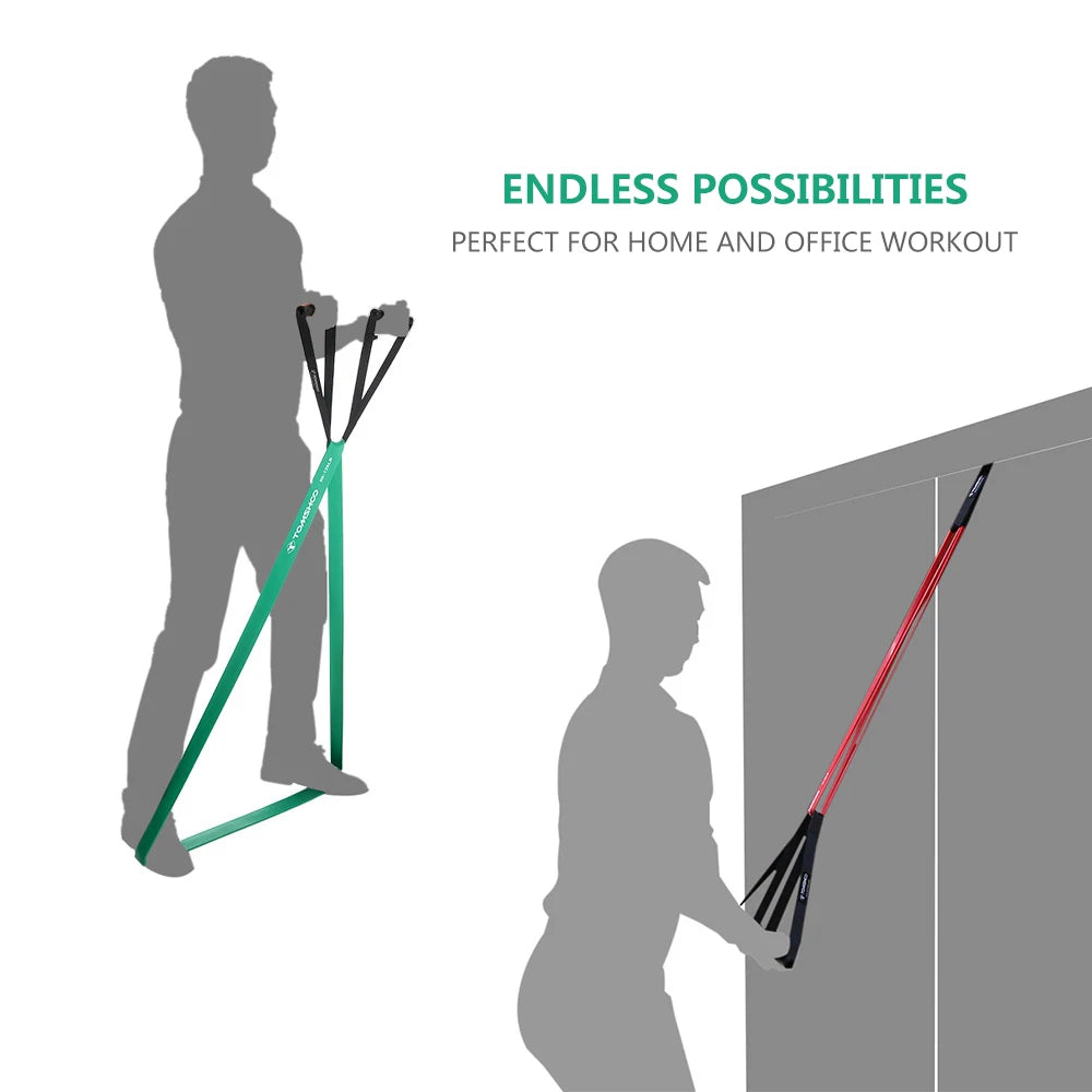 5 Packs Pull Up Assist Bands Set Resistance Loop Bands Powerlifting Exercise Stretch Bands with Door Anchor and Handles