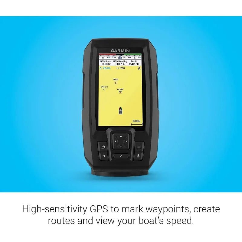 Garmin Striker Vivid 4cv Bundle with Transducer and Protective Cover, 4-inch Color Fishfinder