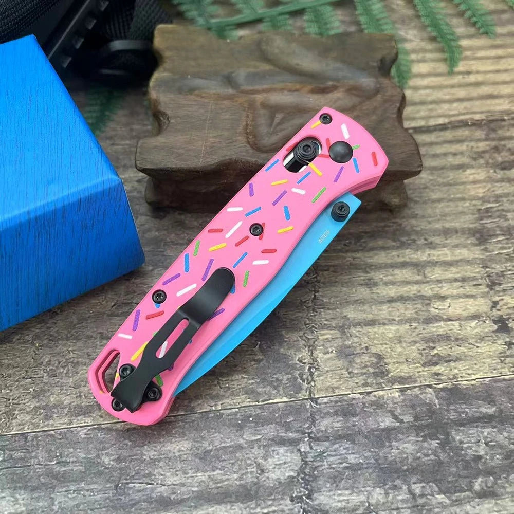 BM535 EDC Survial Hunting Flipper AXIS Lock Folding Knife G10 Handle Donut Camping Self Defense Utility Portable Rescue Knives